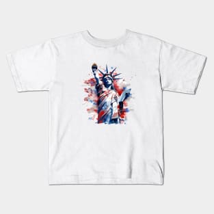 Lady liberty hand coloring Kids T-Shirt